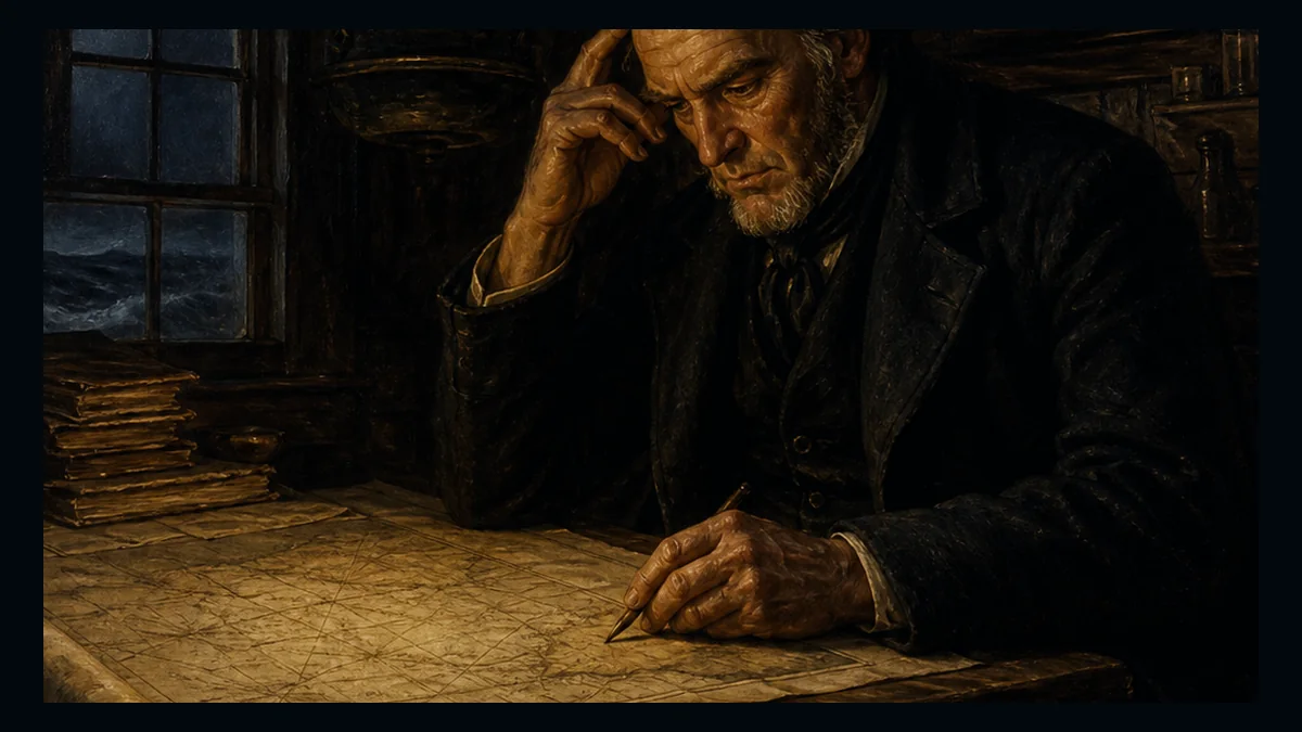 Moby-Dick, Chapter 44: The Chart — chapter-context illustration for reading 1