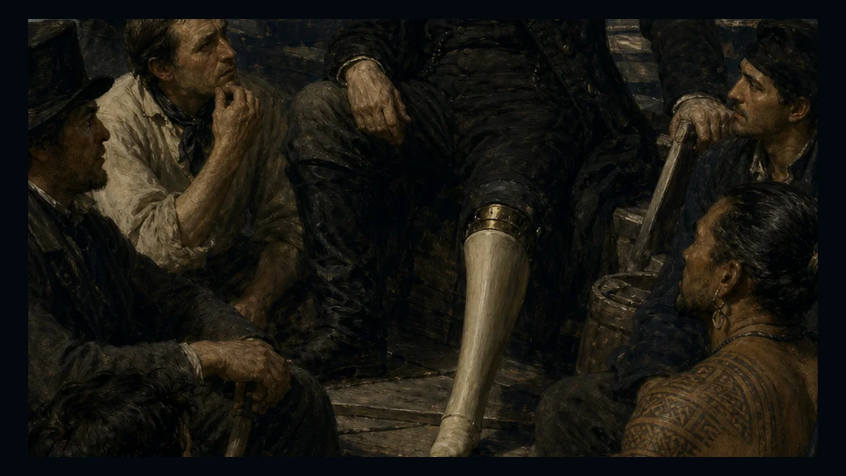 Moby-Dick, Chapter 50: Ahab’S Boat And Crew. Fedallah — chapter-context illustration for reading 1