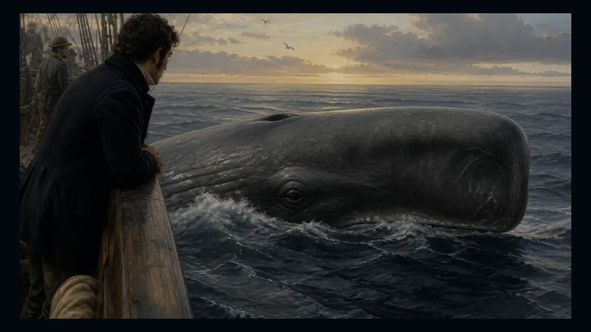 Moby-Dick, Chapter 74: The Sperm Whale’S Head—Contrasted View — chapter-context illustration for reading 1