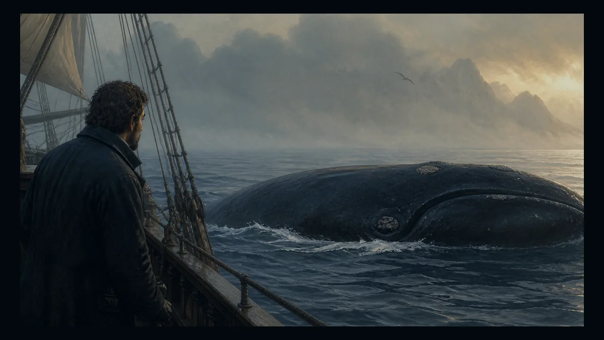 Moby-Dick, Chapter 75: The Right Whale’S Head—Contrasted View — chapter-context illustration for reading 1