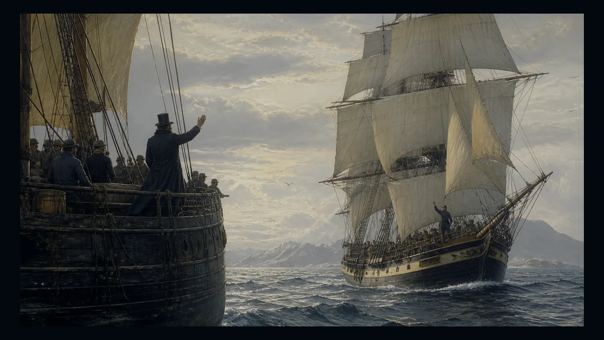 Moby-Dick, Chapter 81: The Pequod Meets The Virgin — chapter-context illustration for reading 1