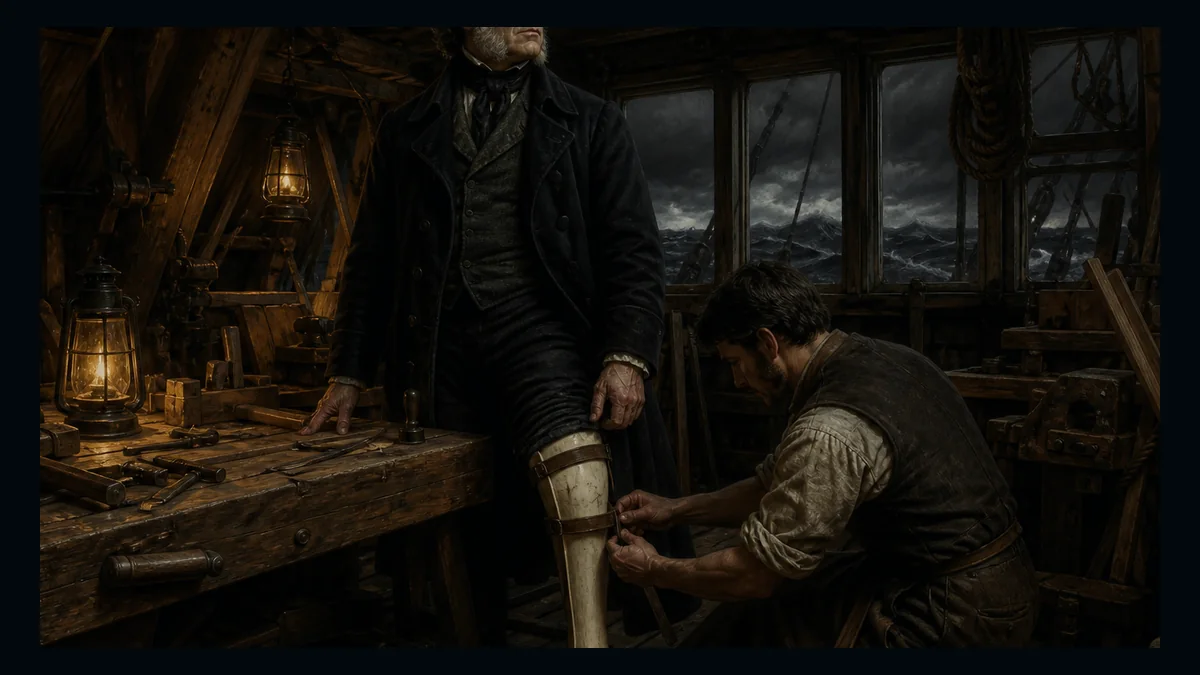 Moby-Dick, Chapter 106: Ahab’S Leg — chapter-context illustration for reading 1