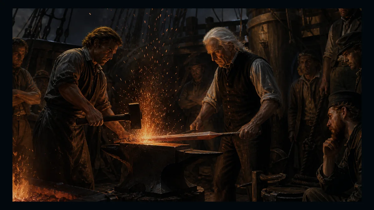 Moby-Dick, Chapter 113: The Forge — chapter-context illustration for reading 1