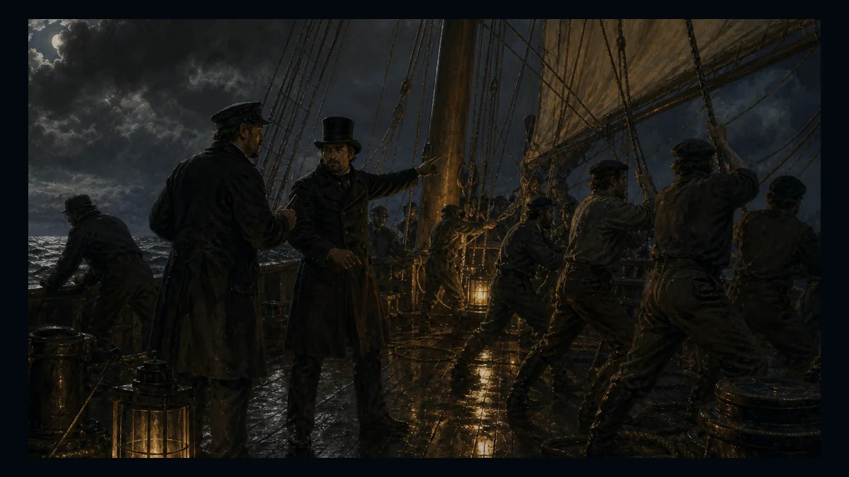 Moby-Dick, Chapter 120: The Deck Towards The End Of The First Night Watch — chapter-context illustration for reading 1