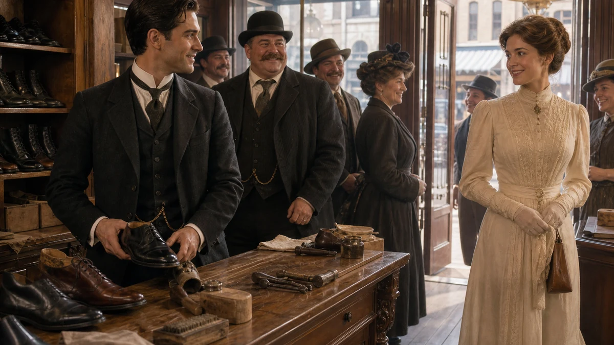 Ralph Spencer prospers in his welcoming Elmore shoe shop, surrounded by satisfied townspeople, while his affectionate courtship of Annabel deepens.