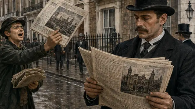 A Study in Scarlet, Chapter 6, reading 1: The papers next day were full of the “Brixton Mystery,” as they termed it