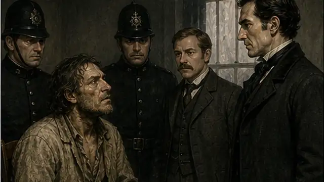 A Study in Scarlet, Chapter 13, reading 1: Our prisoner’s furious resistance did not apparently indicate any ferocity in his disposition towards ourselves